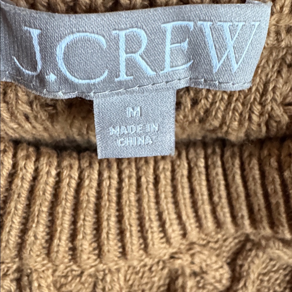 J.Crew Cable-Knit Cotton Crewneck Sweater - Picture 5 of 6